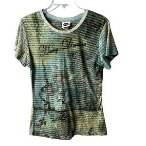 Harley Davidson Women's T-shirt Size XL Tennessee Stripes Gold Sequins